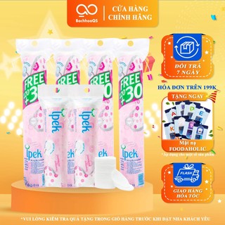 Bông tẩy trang Ipek 3 lớp ép chặt viền Cotton Pad tròn loại 150 miếng và 80 miếng