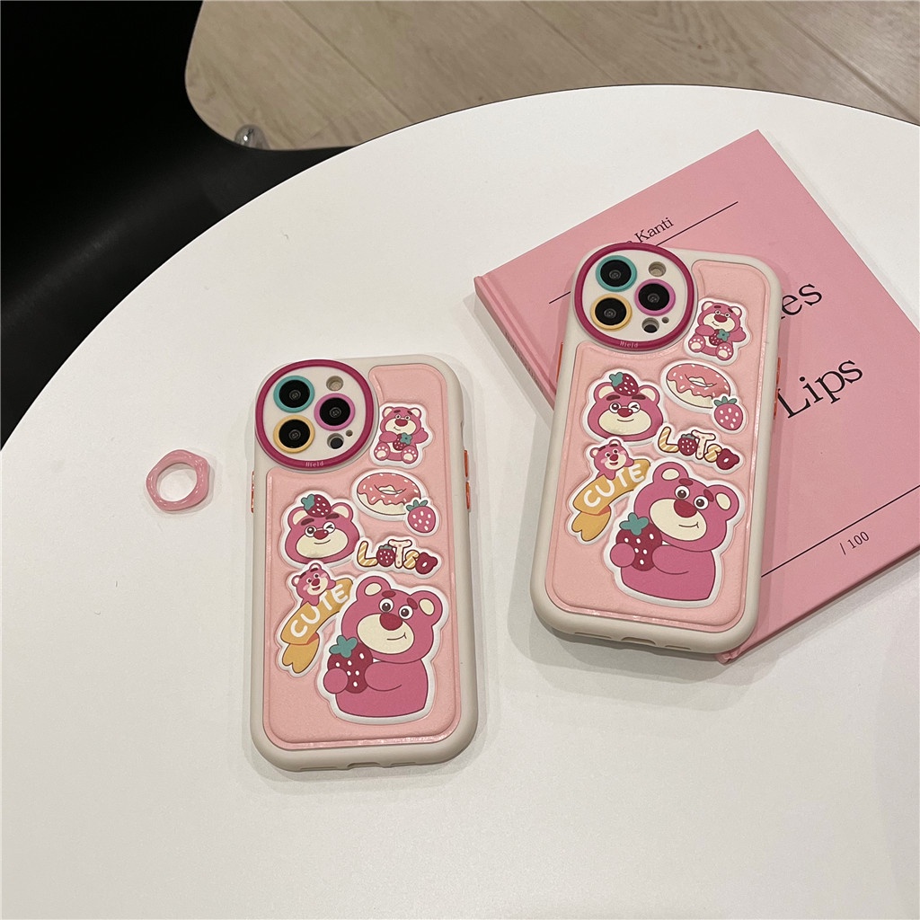 Ốp Điện Thoại Da Viền TPU Dẻo In Họa Tiết Hoạt Hình Dễ Thương Cho iphone 14 Pro Max 13 Pro Max 12 Pro Max