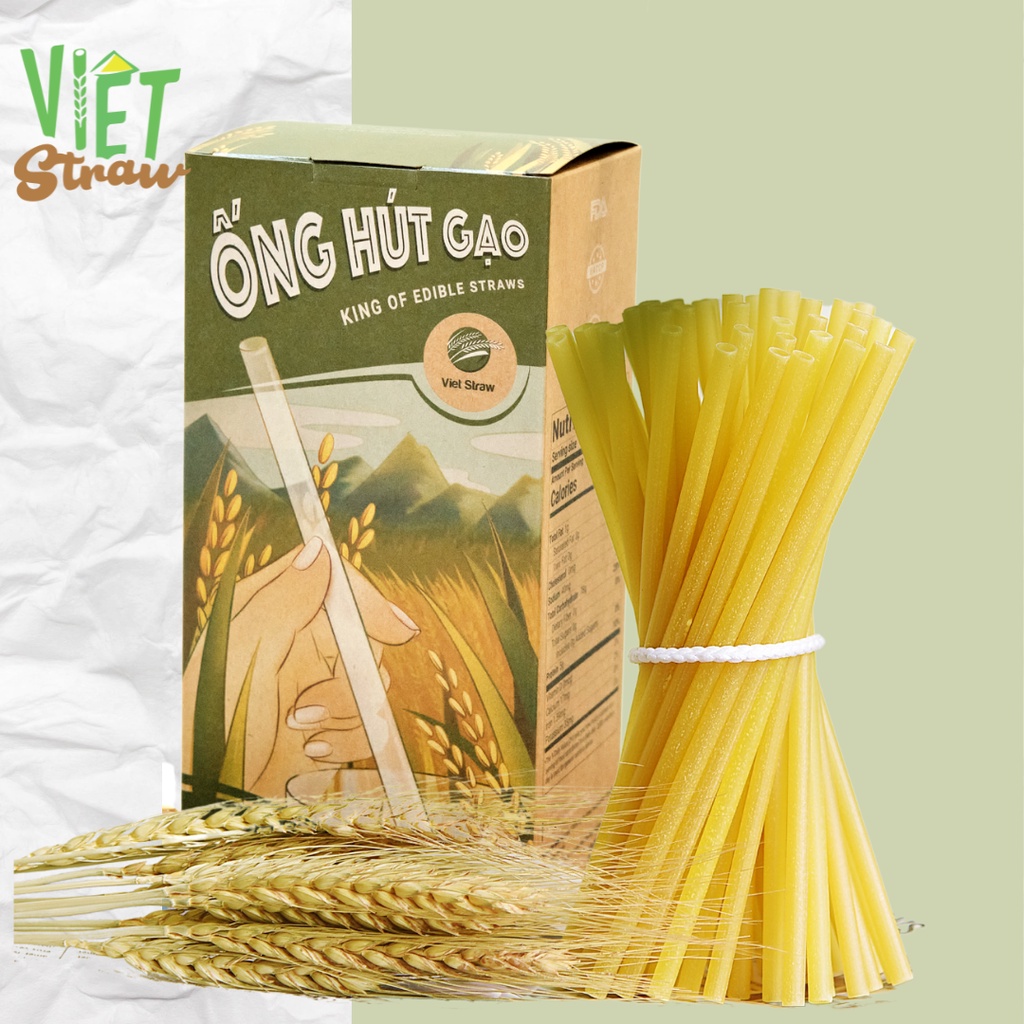 Ống hút gạo VIET STRAW tự hủy sinh học 100 ống phi 6mm