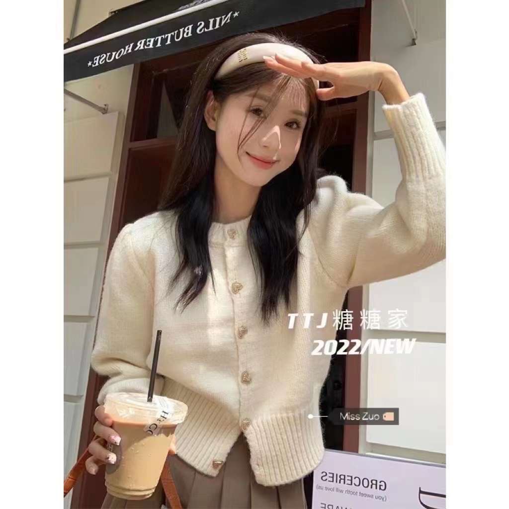 Áo Len cúc tim  - MIDISTORE