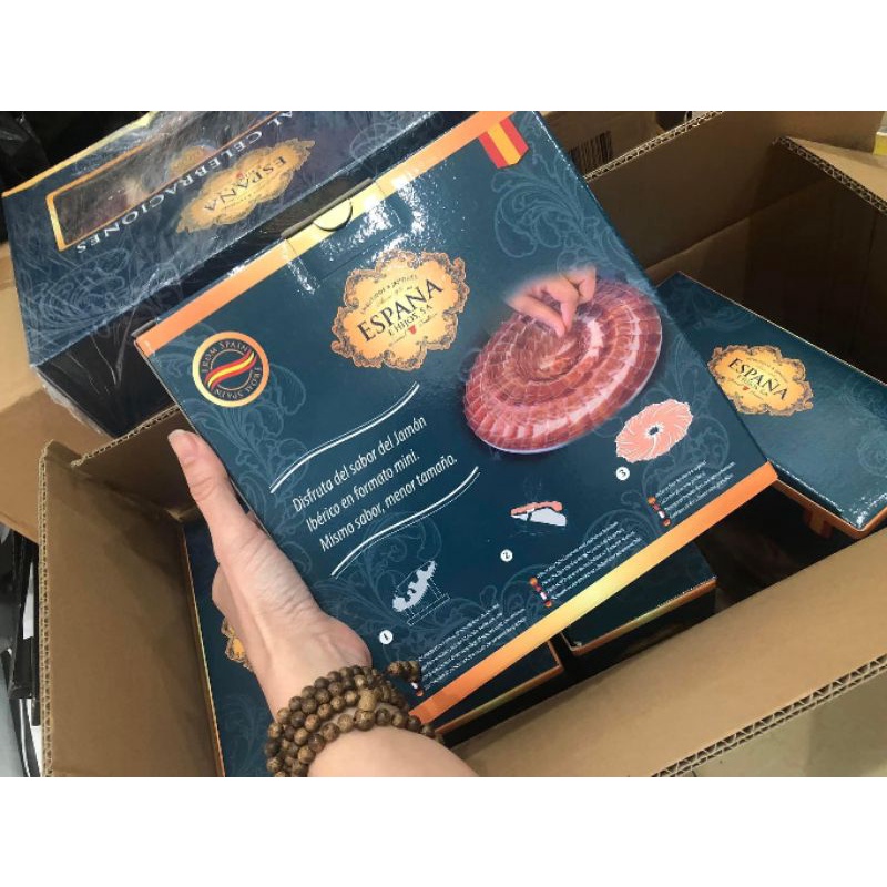 Đùi heo muối mini Jamon Iberico Espana Tây ban nha 1kg lợn đen hảo hạng