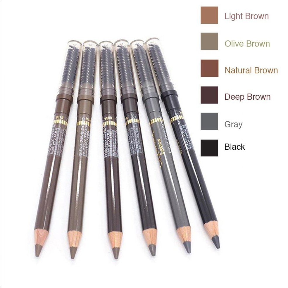 Chì kẻ lông mày Cezanne Eyebrow With Spiral Brush bền màu không thấm nước 1.2g