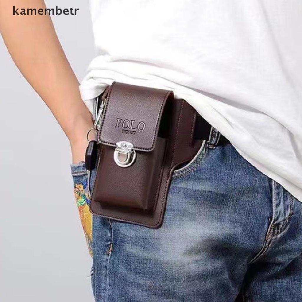 Túi Da PU Đeo Hông Đựng Điện Thoại Đa Năng Thời Trang Cho Nam