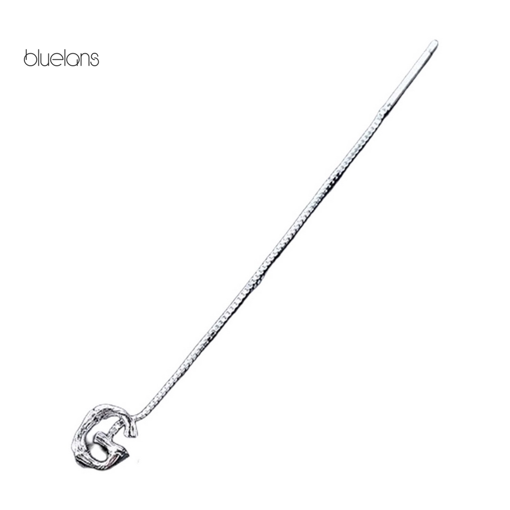 1 Đôi Bông Tai Dáng Dài Đính Chữ Màu Sắc Lấp Lánh Thời Trang Cho Nữ