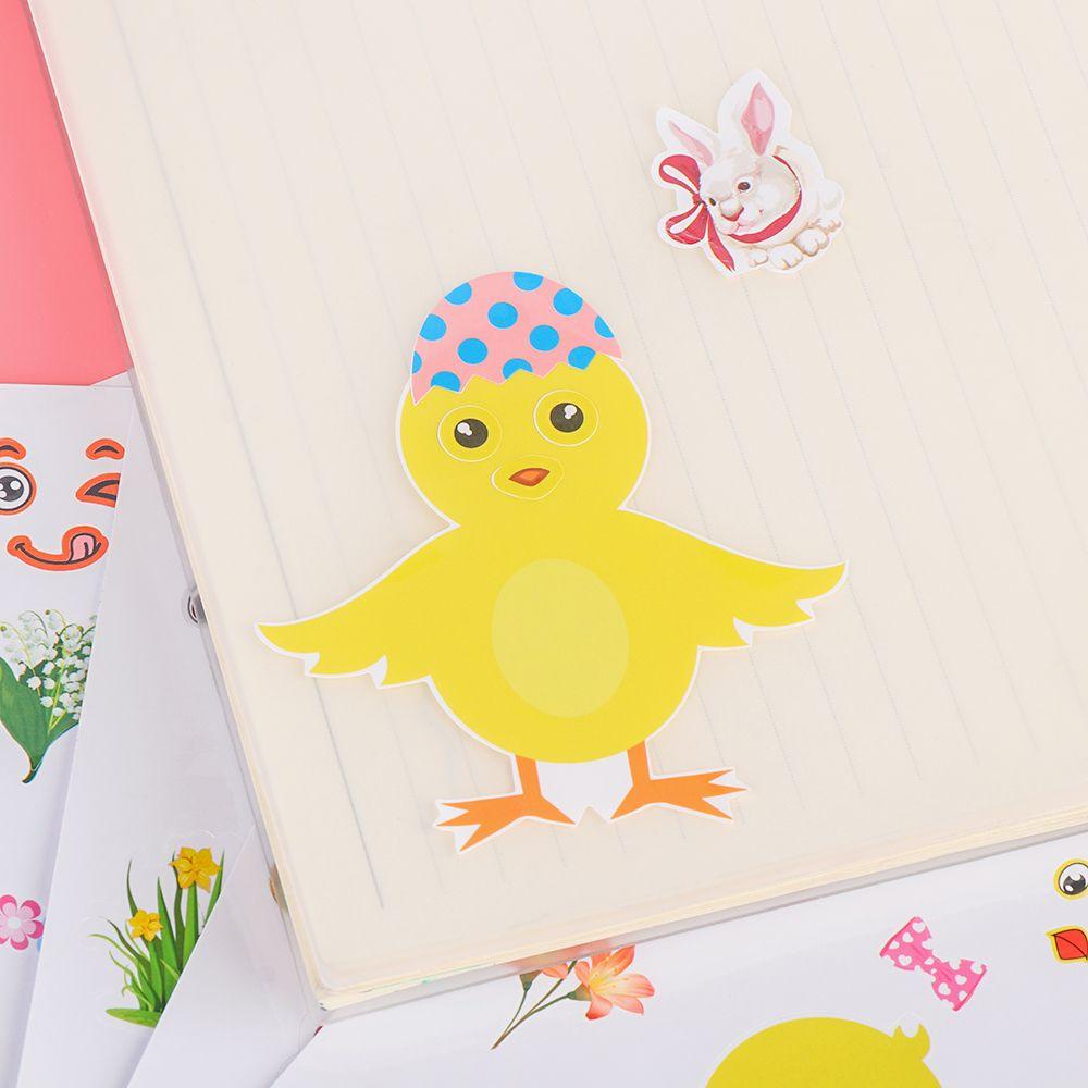 Bộ 5 Tờ Miếng Dán Trang Trí Hình Chữ Happy Easter Dễ Thương Độc Đáo