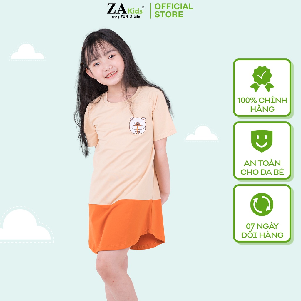 Váy Cotton Bé Gái (1-6 tuổi) Dáng Xòe Đuôi Cá ZA Kids ZA2101G