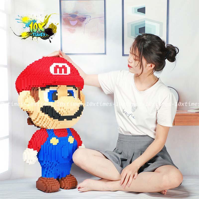 Đồ chơi lắp ráp MARIO 75 CM  (tặng búa+ đèn) mảnh ghép 1,2cm