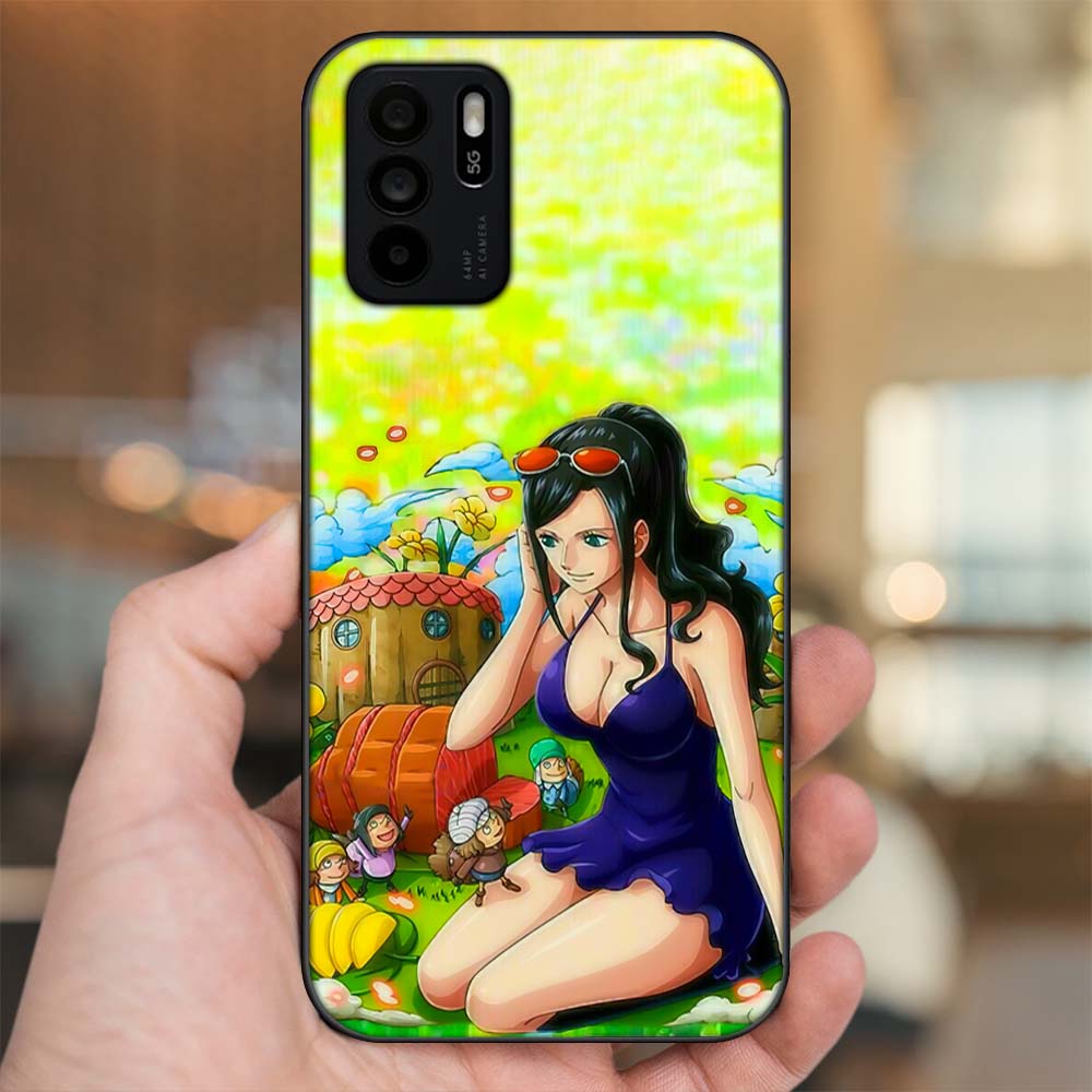 Ốp lưng Oppo Reno 6Z 5G viền đen in hình Nico Robin One Piece Đảo Hải Tặc