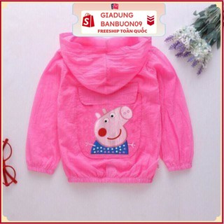 Áo khoác chống nắng trẻ em peppa pig thông hơi cho bé từ 2 - 5 tuổi
