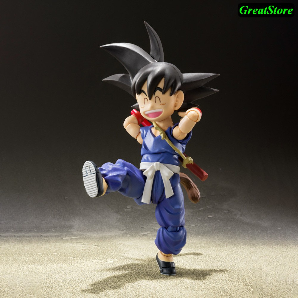 Mô hình Dragonball Son Goku Kid áo xanh FIGMA Action Figure cử động được 13 cm