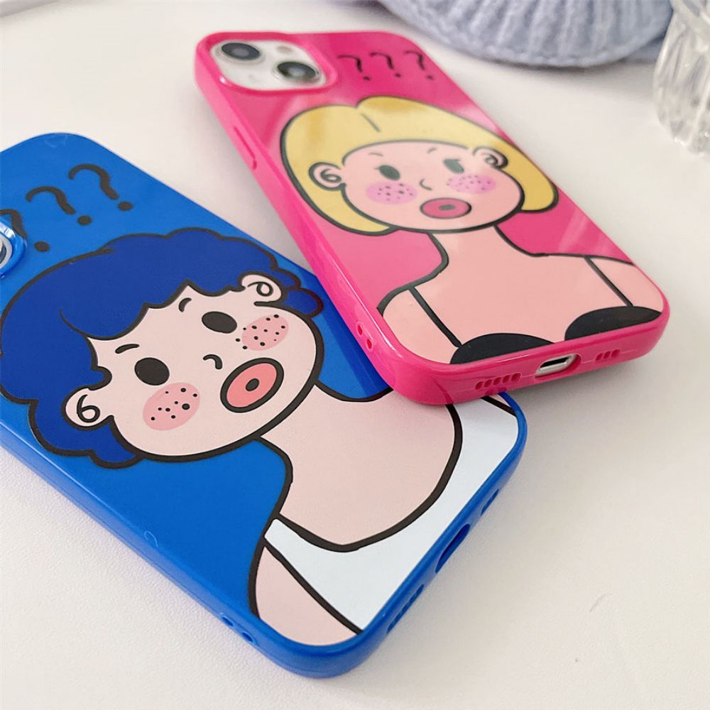 Ốp Điện Thoại TPU Mềm Chống Mồ Hôi Chống Bụi In Hình Cô Gái Hoạt Hình Cho IPhone 14 13 12 11 Pro Max XS XR 8 7 Plus