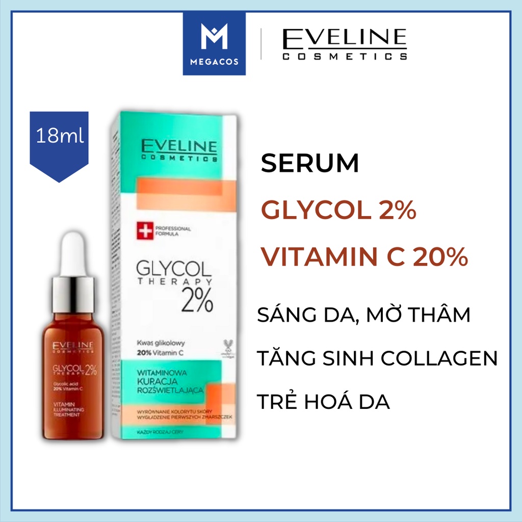 Serum chống lão hoá Eveline GLYCOL 3% + Peptide 25% 18ML