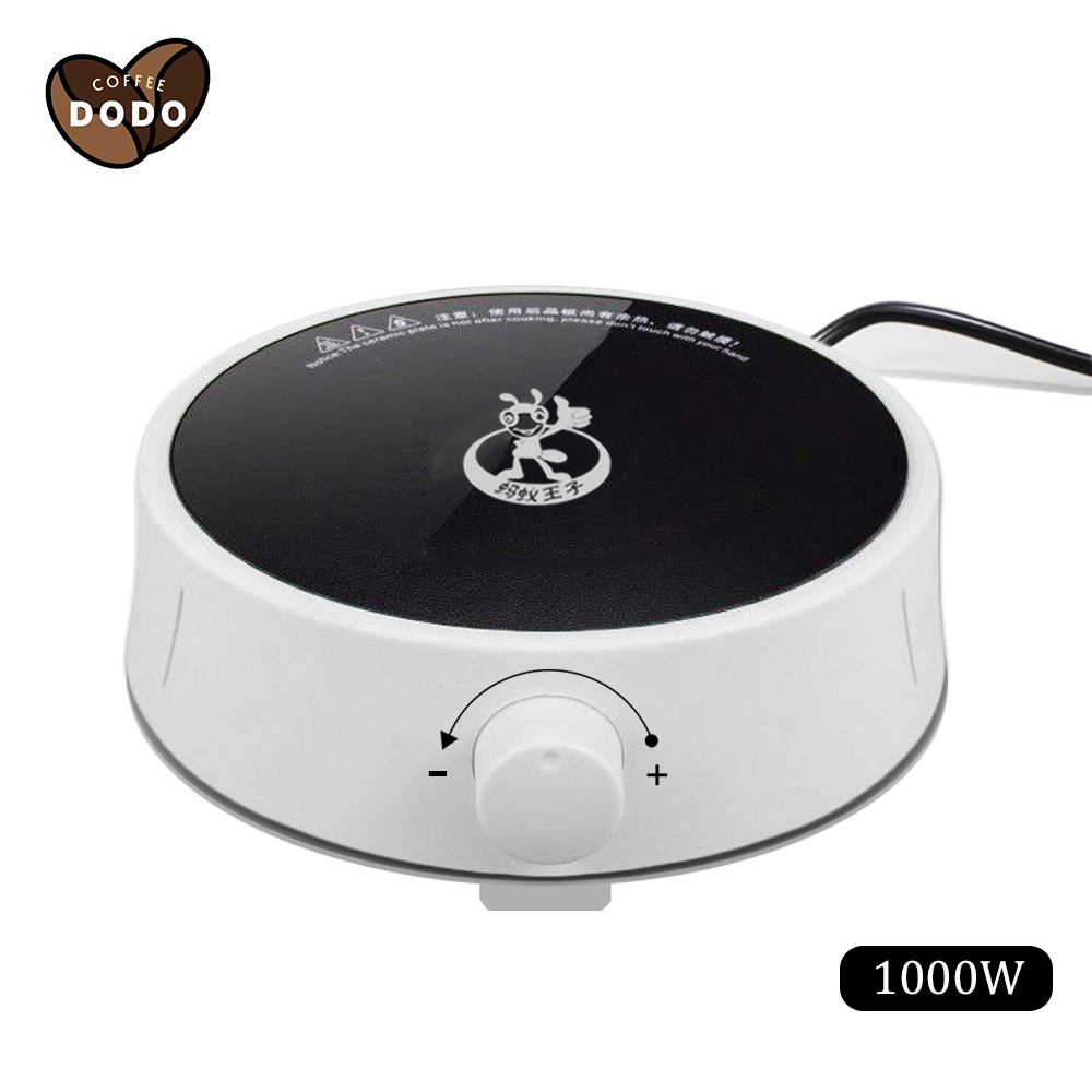 Bếp Điện mini 1000W Bếp điện hồng ngoại Mini mặt gốm chống tràn nước Bếp hồng ngoại tròn không có tiếng ồn DODO