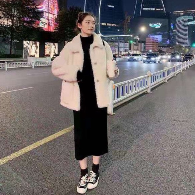 Sét áo lông kèm váy body cực xinh trendy hàn quốc -kèm ảnh và video thật