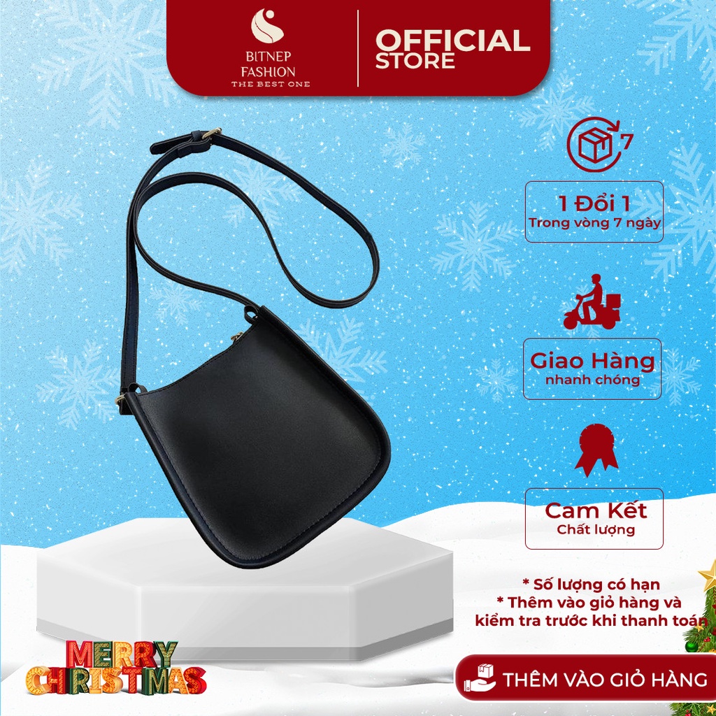 Túi đeo chéo da trơn nữ BITNEP FASHION thiết kế phong cách Hàn Quốc thời trang- DT012