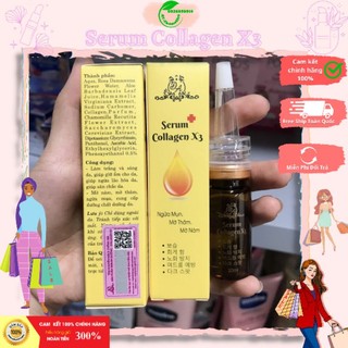 Serum collagen x3 đông anh 20ml chính hãng - collagen x3 đông anh chuyên mụn - nám - thâm