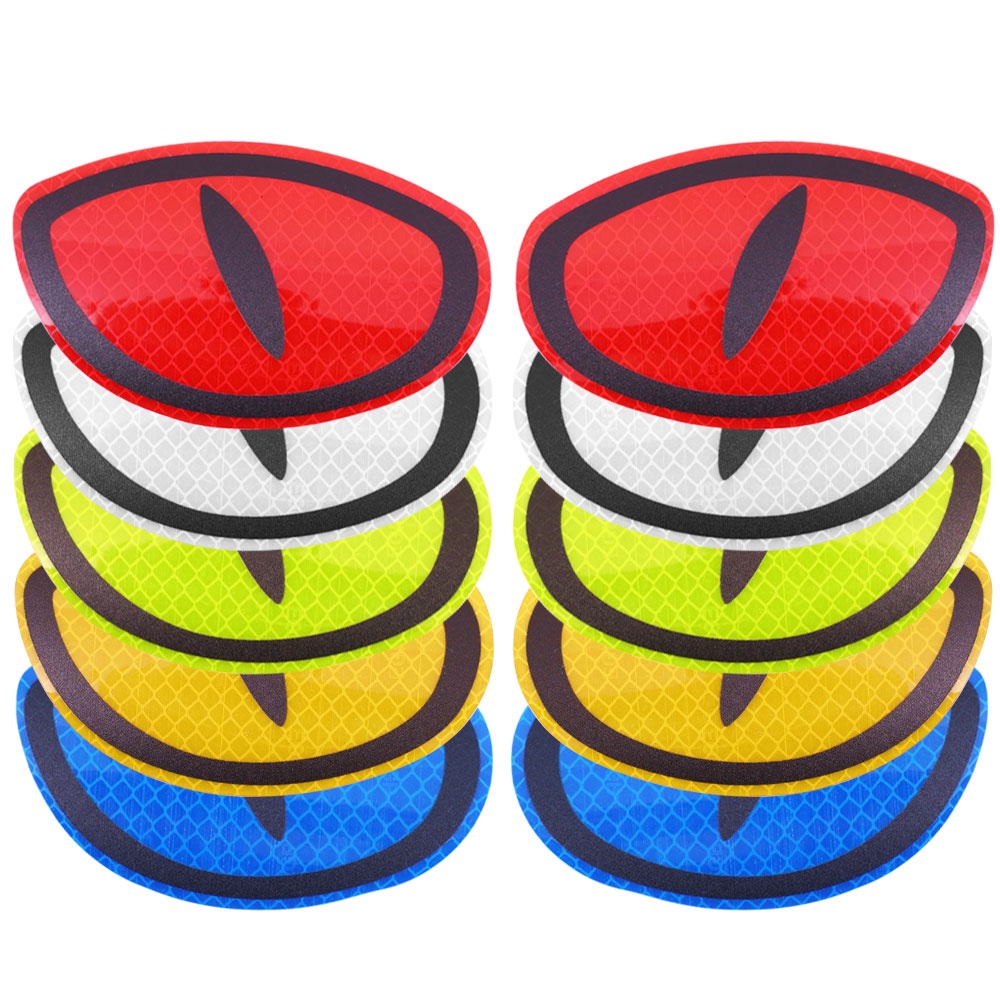 1 Tấm Đề Can Dán Phản Quang Cảnh Báo An Toàn Họa Tiết Mắt Mèo Vui Nhộn Cho Xe Hơi / Xe Máy / Xe Tải