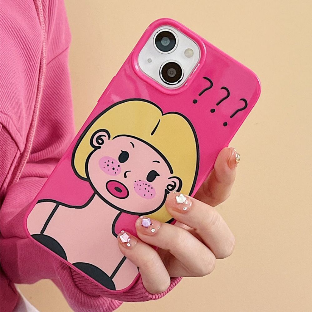 Ốp Điện Thoại TPU Mềm Chống Mồ Hôi Chống Bụi In Hình Cô Gái Hoạt Hình Cho IPhone 14 13 12 11 Pro Max XS XR 8 7 Plus