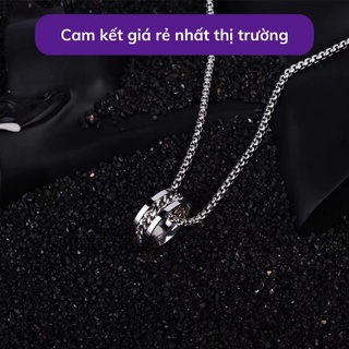 Dây chuyền nam nữ chất liệu titan mặt nhẫn Tin phong cách hip hop thời trang - Vòng cổ TIN