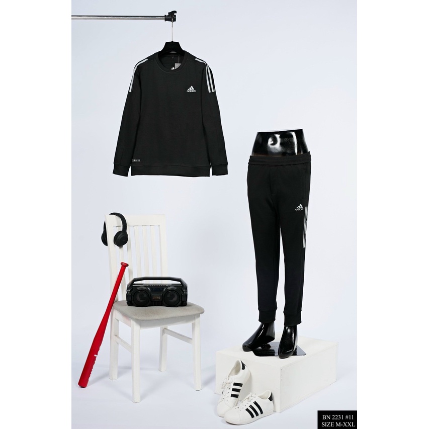 Bộ quần áo thể thao nam Adidas cao cấp mùa đông  Hàng loại 1 Bộ thu đông nam mặc nhà dài tay dày dặn