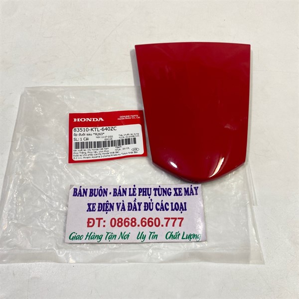 Mui rùa, nhựa ốp đuôi sau WAVE RS / ALPHA (2011-2017) Màu đỏ cờ Zin HONDA - 83510KTL640ZC