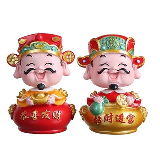 Ông thần tài phong thủy decor ô tô, chiêu tài đón lộc