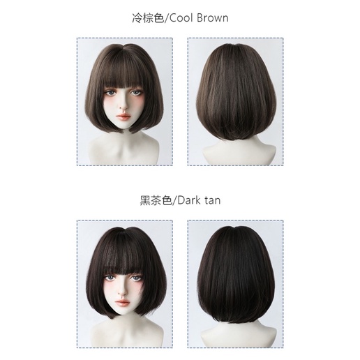 Tóc Bộ cúp ngắn hồng khói M124