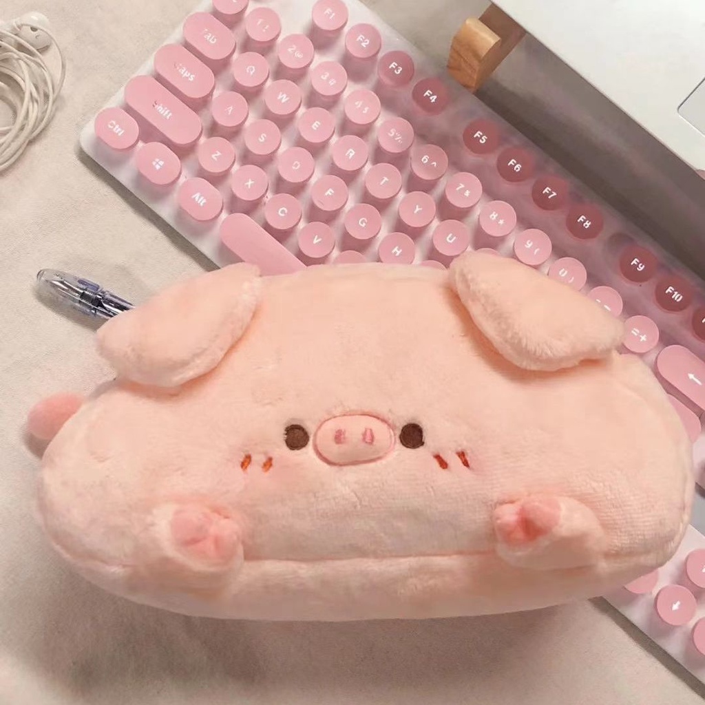 ✨Túi Đựng Bút Hình Chú Heo Hồng Nhồi Bông Đáng Yêu BD14