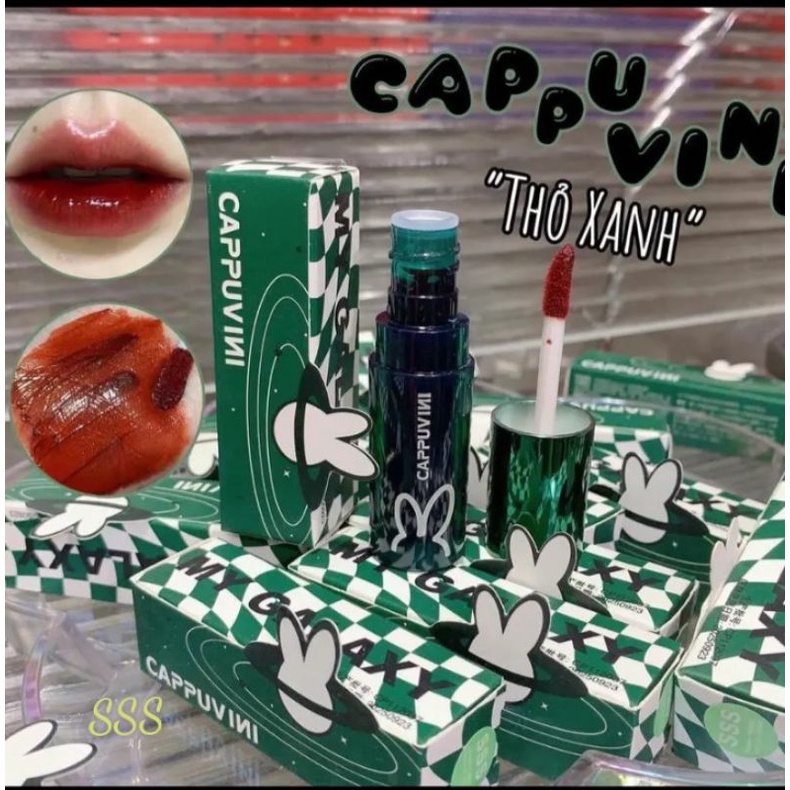 Son kem thỏ xanh CAPPUVINI bền màu lâu trôi Mygalaxy cao cấp