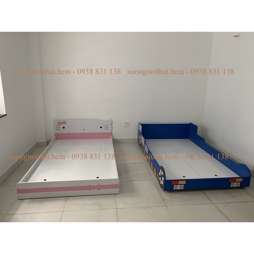 * ảnh thật* giường cho bé 1m2x2m, 3 màu đỏ - vàng - xanh #xuongnoithat.hcm