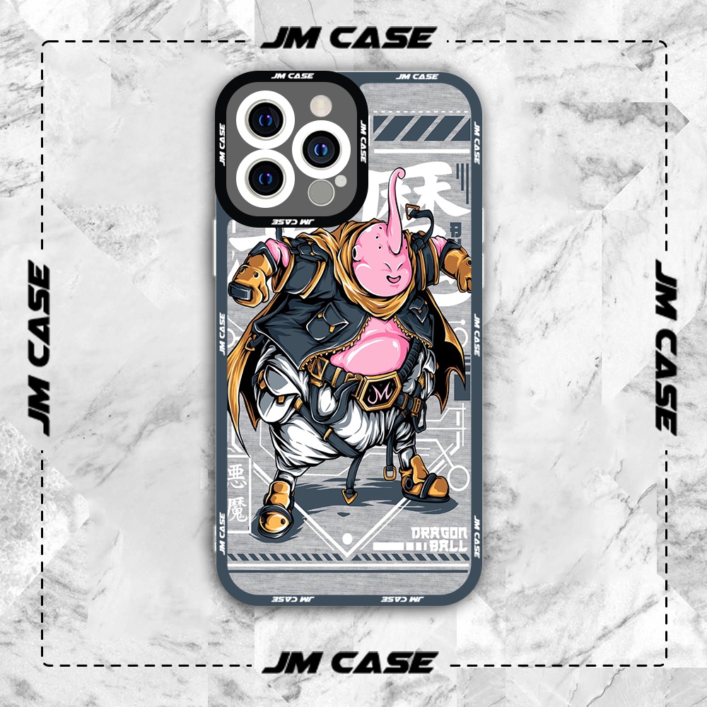 Ốp lưng iphone samsung xiaomi oppo cạnh vuông JMCase Majin Buu 7 Viên Ngọc Rồng Anime Manga