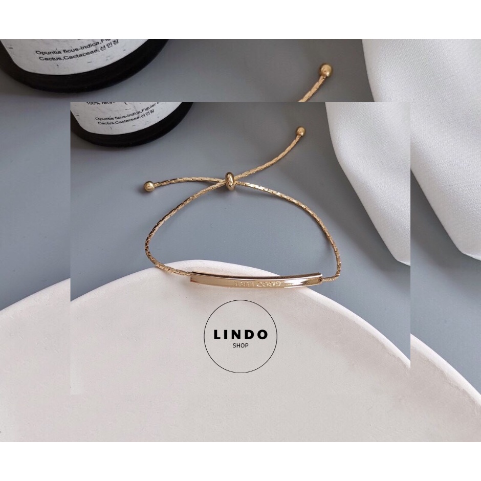 Vòng tay nữ Gold có dây rút điều chỉnh kích thước LINDO