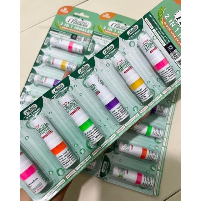 Ống Hít Thông Mũi Xanh Green Herbal Thái Lan Giảm Ngạt Mũi