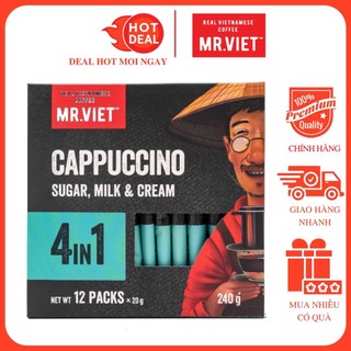 Cà Phê Hòa Tan Cappuccino 4 In1 Mr.Viet Hộp 240G (20G x 12 Gói))