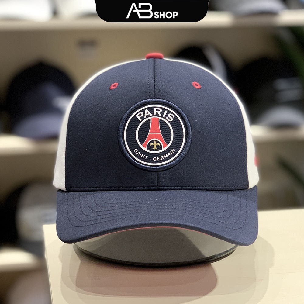 Mũ Nón Lưỡi Trai PSG Paris Trắng Và Xanh Bít Đuôi