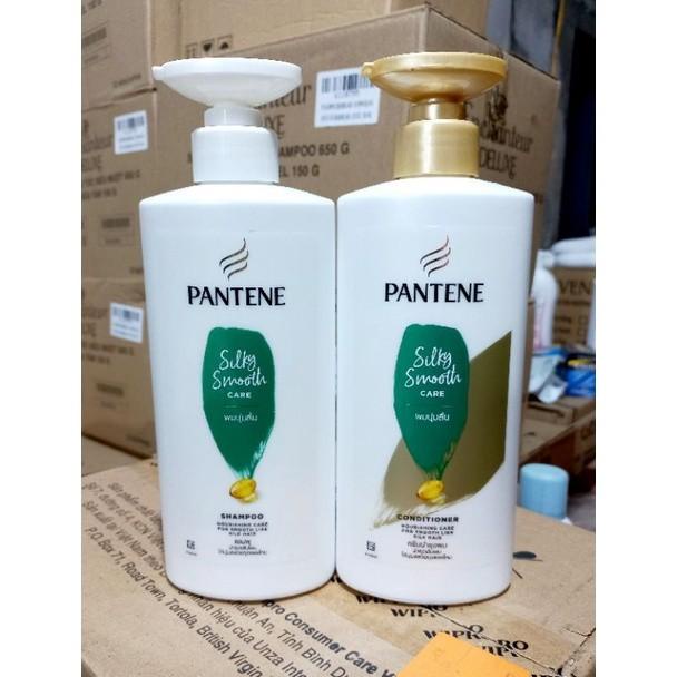 Dầu Gội Pantene Thái Lan 410ml màu xanh cho tóc gãy rụng suôn mượt óng ả