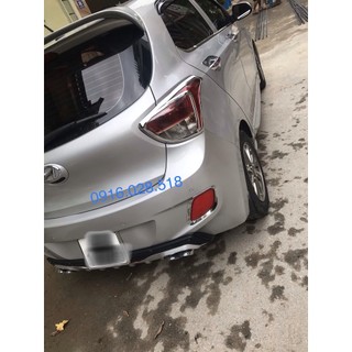 Ốp đèn hậu xe hyundai i10 2014-2020 bản hatchback 1 đầu mạ crom sáng bóng, ốp xi mạ xe o to