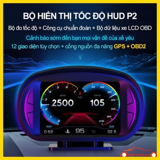 Bộ hiển thị tốc độ, đồ hồ dữ liệu xe, đồng hồ vận tốc hud-p2 chuyên dành cho dân chơi xe, độ xe...