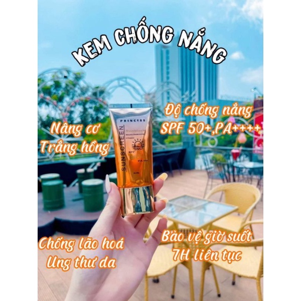 Kem chống nắng princess tặng son