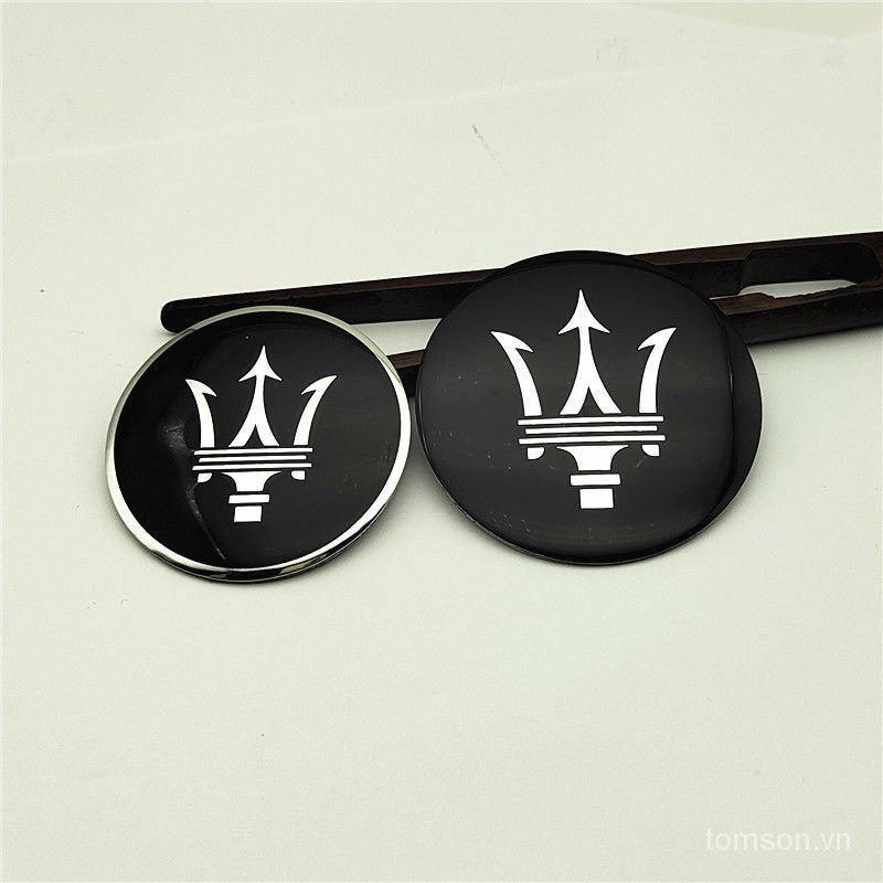 Logo Dán Vô Lăng Xe Hơi Maserati 56mm 65mm Bằng Kim Loại