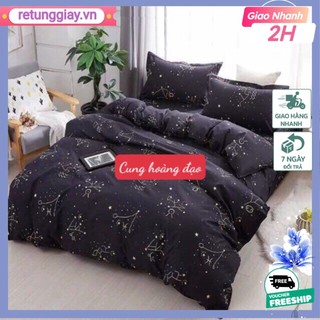 Ga trải giường bo chun 1M6X2M,1M8X2M,2MX2M2,Vải cotton poly,chọn nhiều mẫu[cung hoàng đạo]