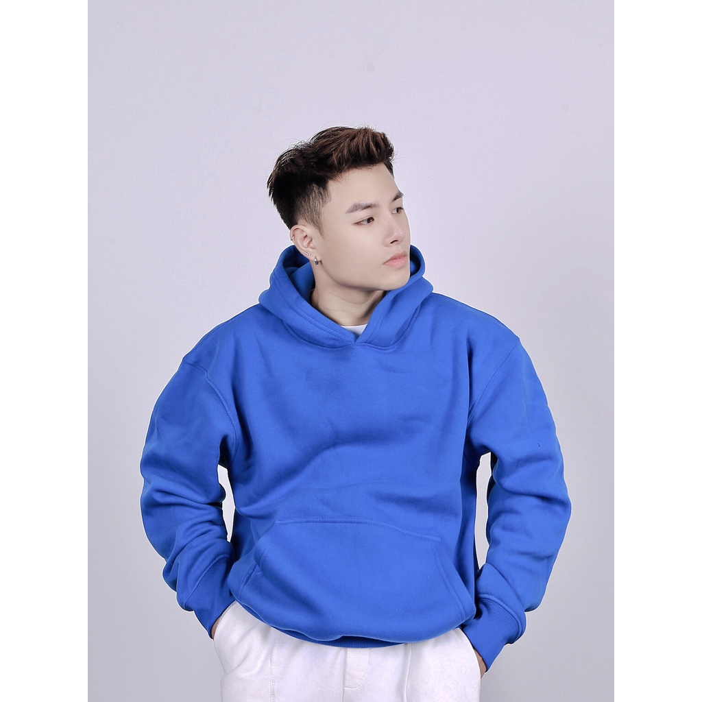 Áo hoodie NELLY unisex xanh ngọc bích trơn chất liệu nỉ cao cấp freesize