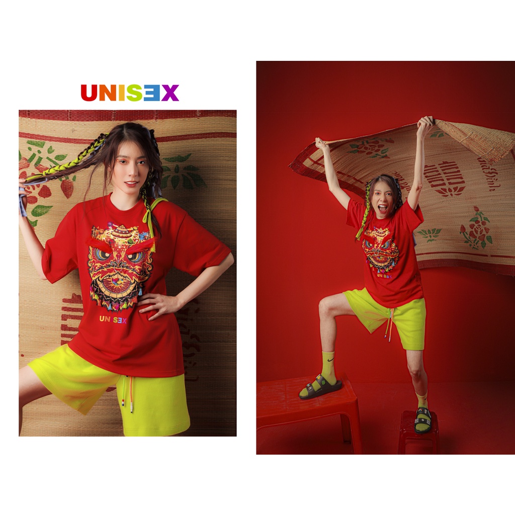 Áo lân ngũ hành - Unisex Nam Nữ - cho Bé và Gia Đình - Form Rộng - bigsize - áo nhóm - đồng phục áo lớp - local brand