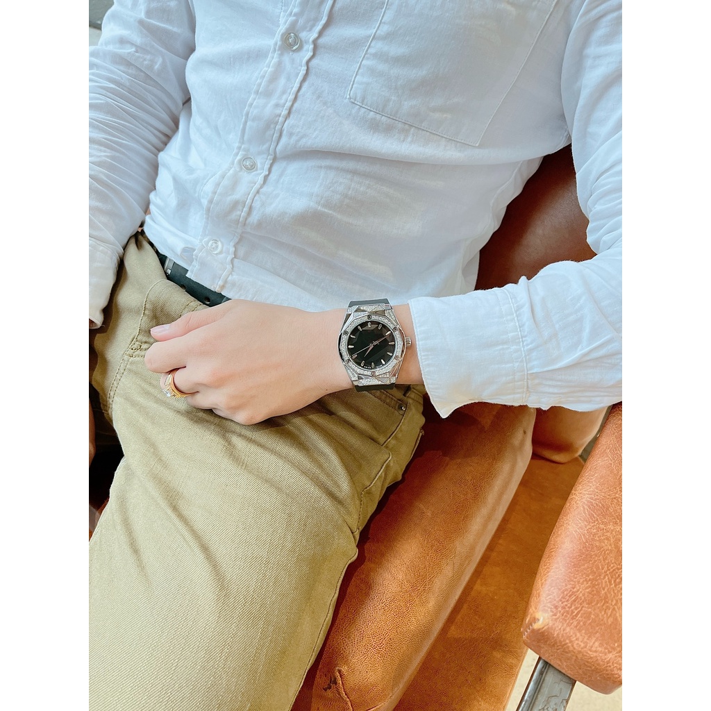 Đồng Hồ Nam Hubo HBL58266 Diamond , Máy Automatic , Size 44x54mm