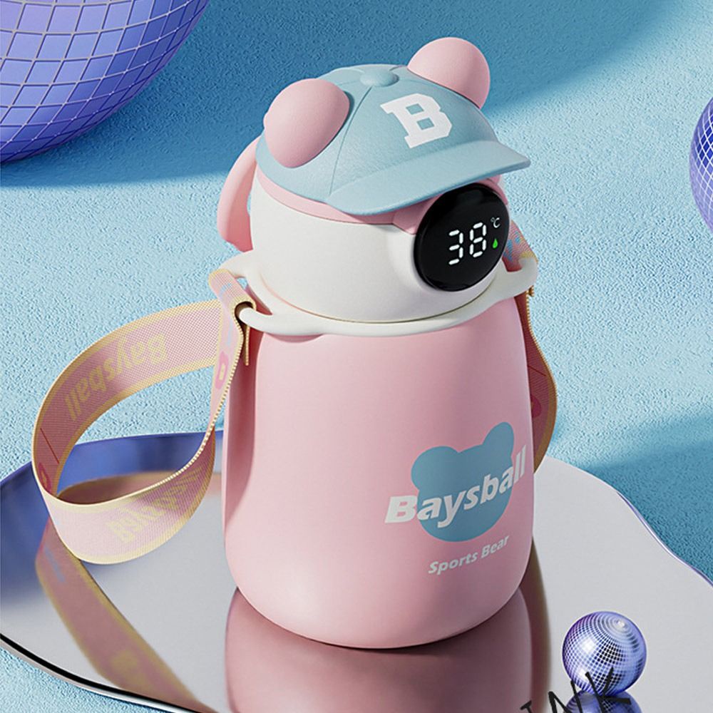 Bình Nước Giữ Nhiệt Thông Minh 450ML Bằng Thép Không Gỉ Có Ống Hút Silica Gel Và Không BPA Chống Rò Rỉ Cho Trẻ Em