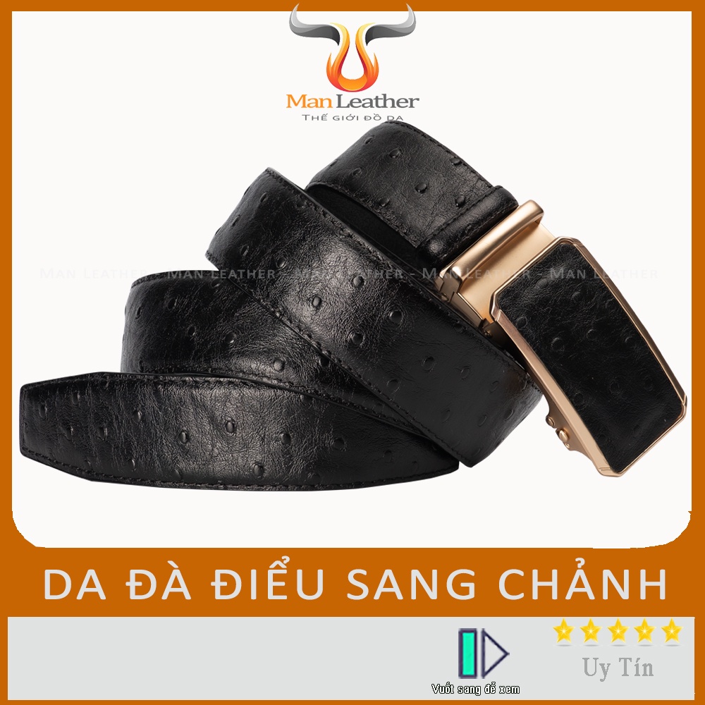 Thắt Lưng Nam, Dây Nịt Nam DA ĐÀ ĐIỂU 3 LỚP - Bản 125x3,4 cm - Hot Nhất Năm 2023