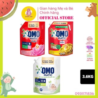 [Hoả Tốc] Nước Giặt OMO Matic Túi 3.6KG Comfort Hương Tinh dầu thơm VÀNG / HỒNG / TRẮNG Dịu Nhẹ Em Bé