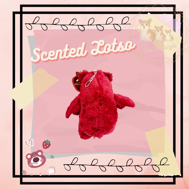 Móc khoá bi gấu bông Lotso gấu dâu nhân vật Toy Story Disney thơm mùi dâu