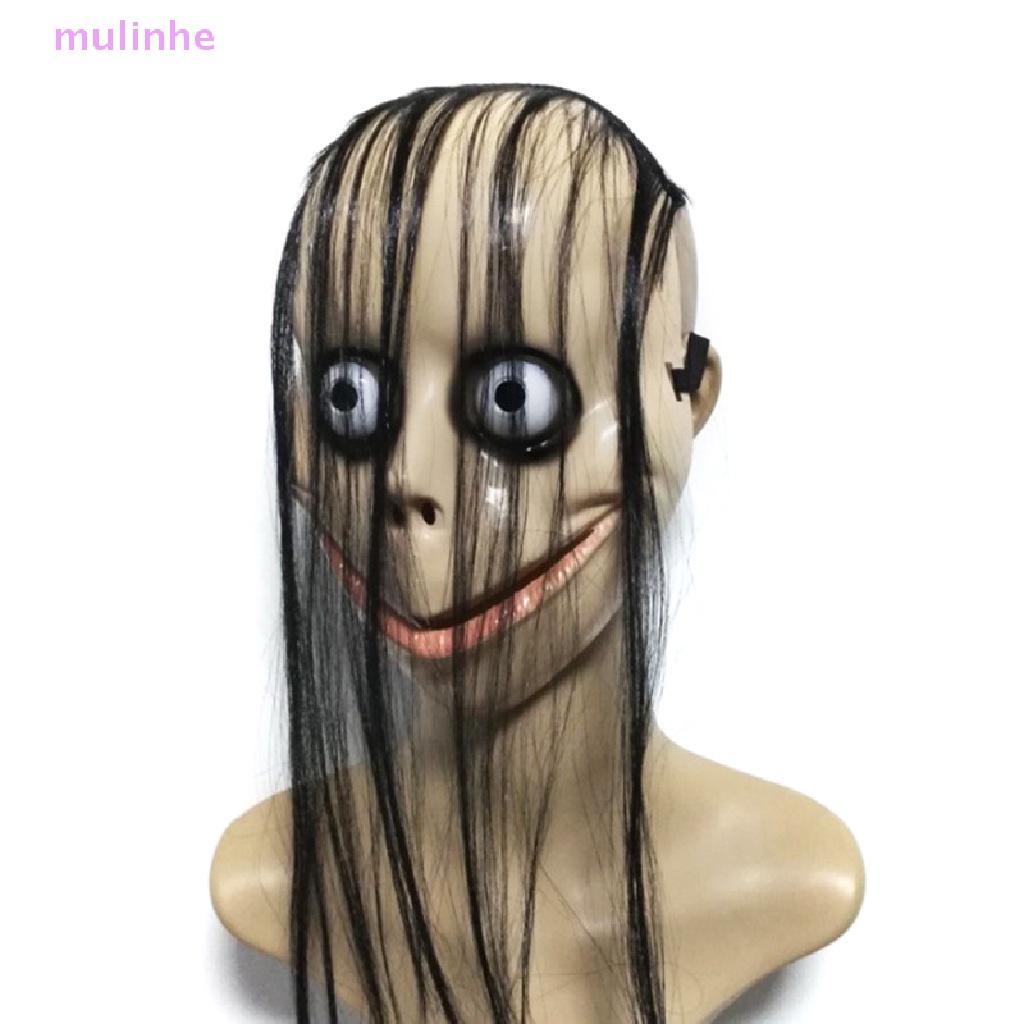 Mặt Nạ Hóa Trang Halloween Kinh Dị Có Tóc Dài Vui Nhộn