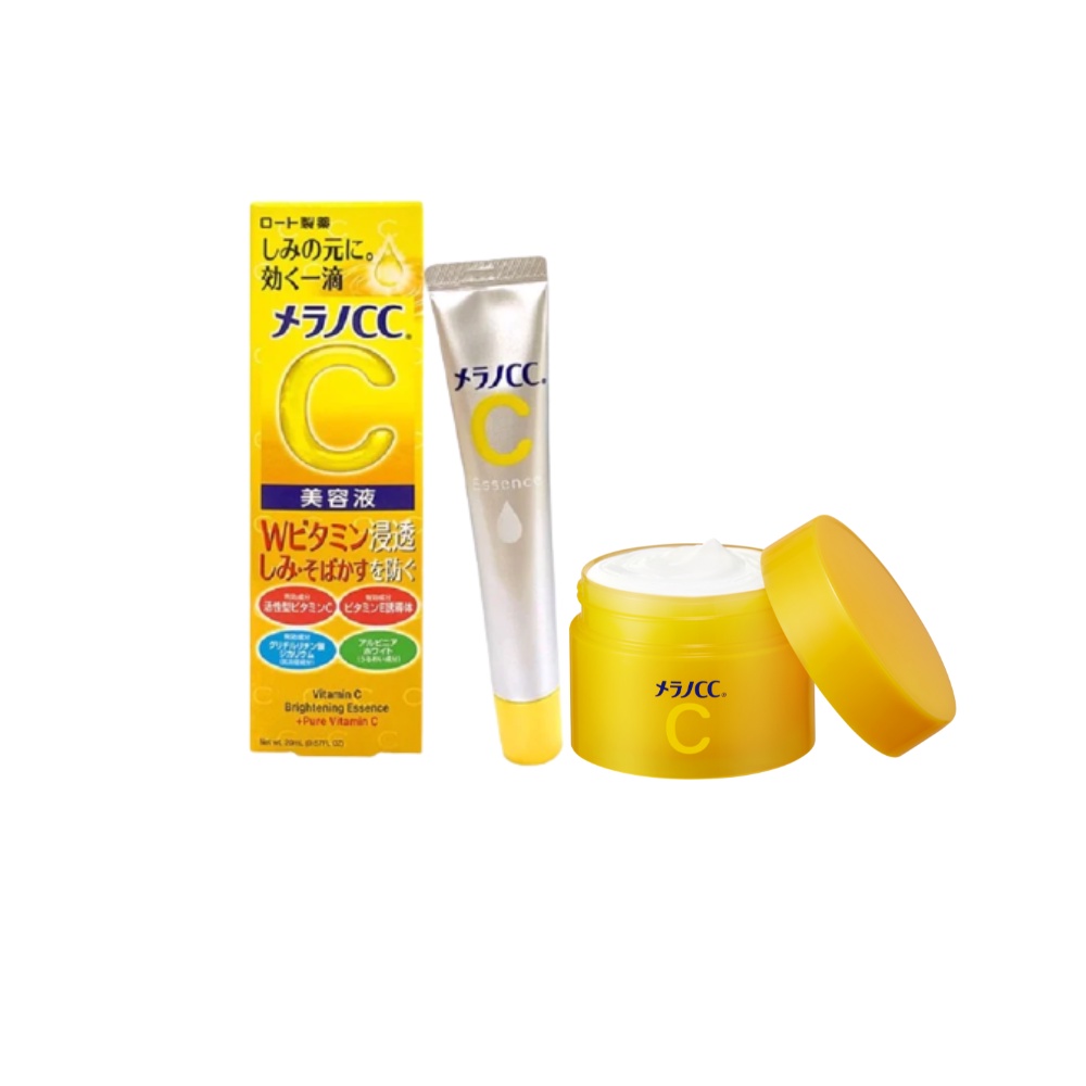 [VB] Bộ đôi dưỡng sáng đốm nâu trắng đều màu da Melano CC Tinh chất 20ml + Gel dưỡng trắng 100g